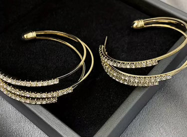 Sparkling Hollow Circle design Hoops